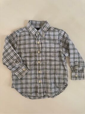 Baby Gap Blue Plaid Button-Down Shirt - Classic Casual Top